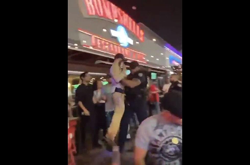 Huge Police Officer Tosses Dude from Texas Bar Like a Rag Doll