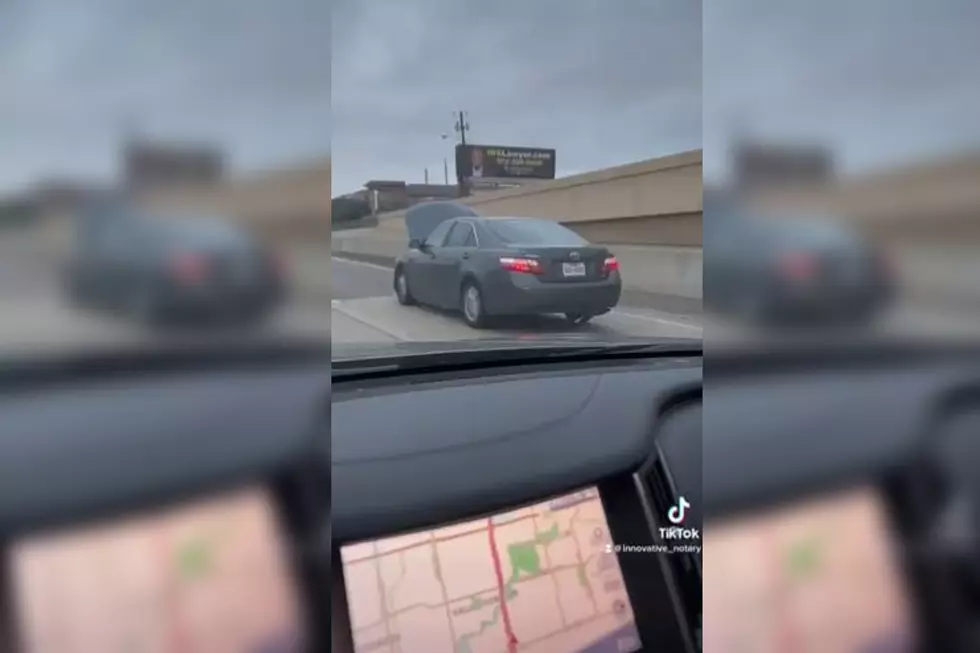 Why Was Someone Driving on the Freeway in Dallas With Their Hood Open?
