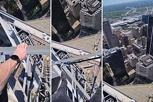 WATCH: A Daredevil Climbed to the Top of Energy Plaza in Downtown...