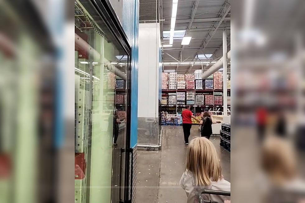 Watch as Hail Crashes Down Into a Lubbock, Texas Sam's Club