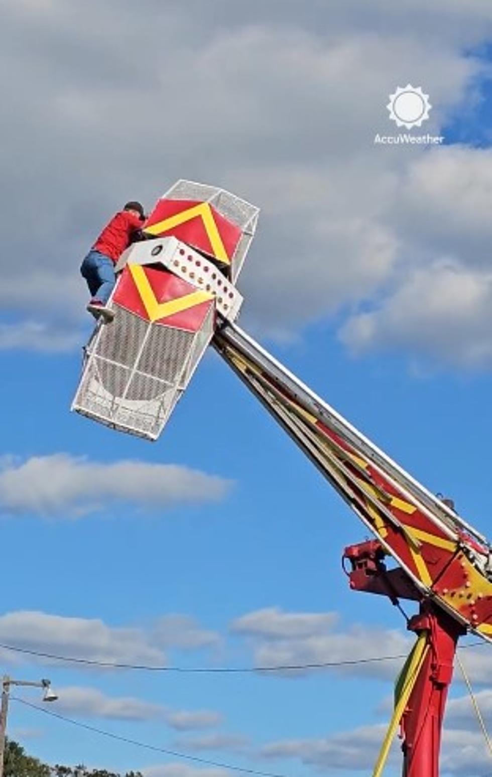 Texas Carnival Worker Hangs From a Ride During Freak Accident