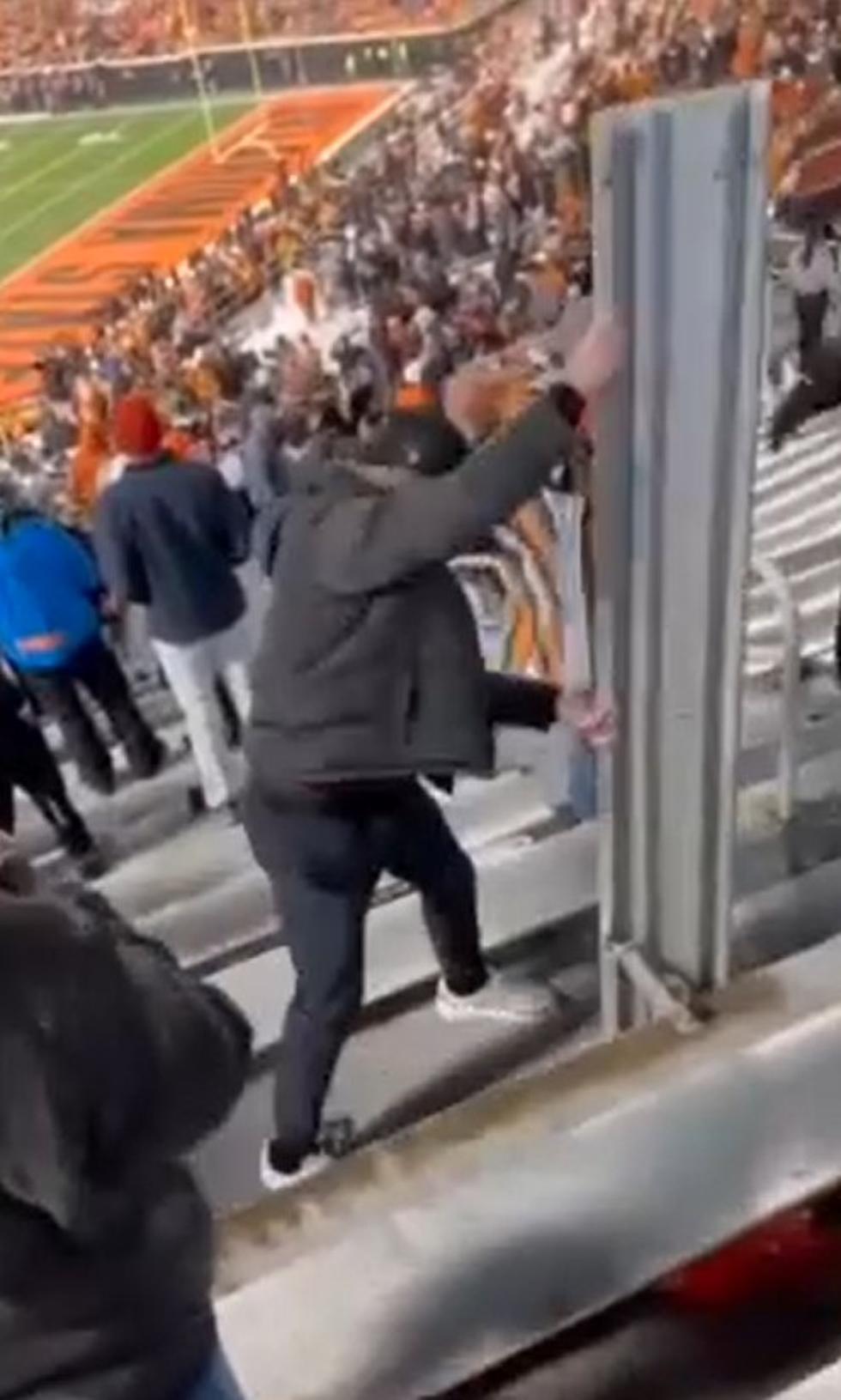 Oklahoma State Student Rips Bleacher Seat Out of Stands [VIDEO]