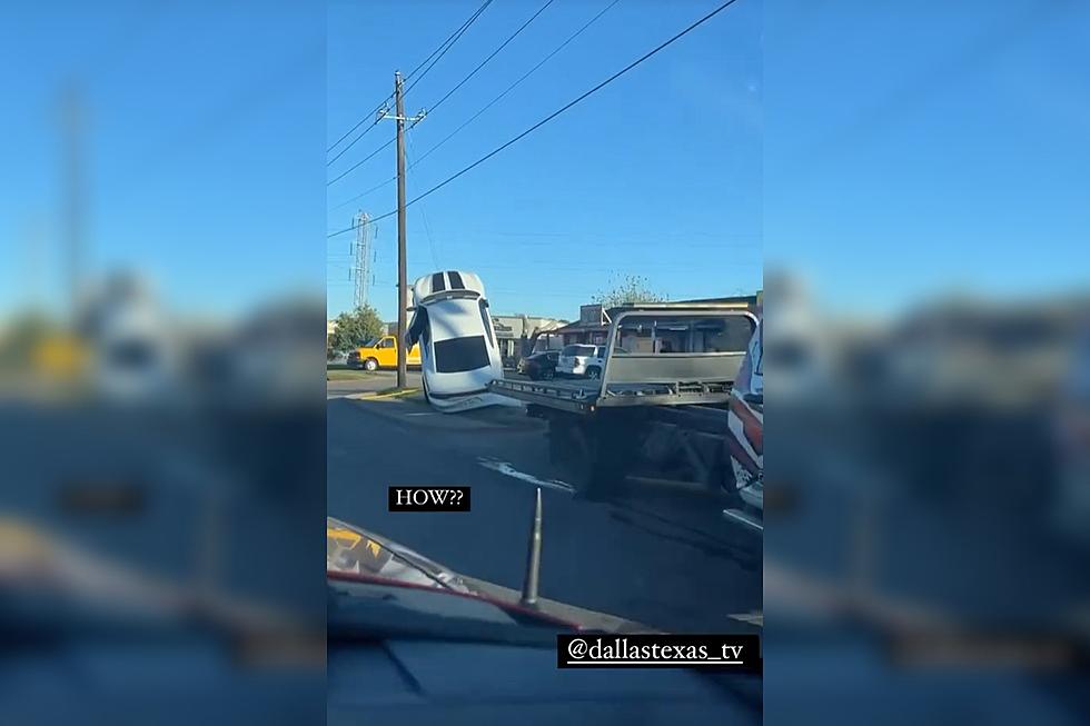 Distracted (and/or Possibly Drunk) Dallas Driver Runs Car Up Guy Wire