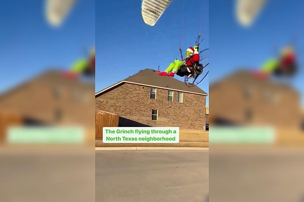The Grinch Spotted Paragliding Over North Texas Neighborhood