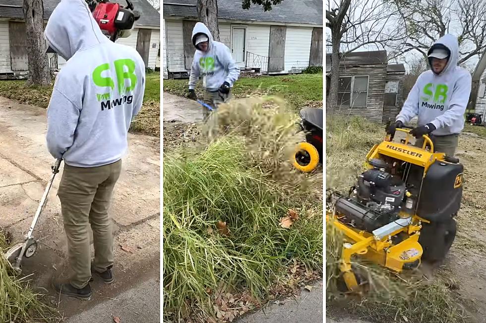 This Guy Is a Texas Celebrity Just for Mowing Lawns
