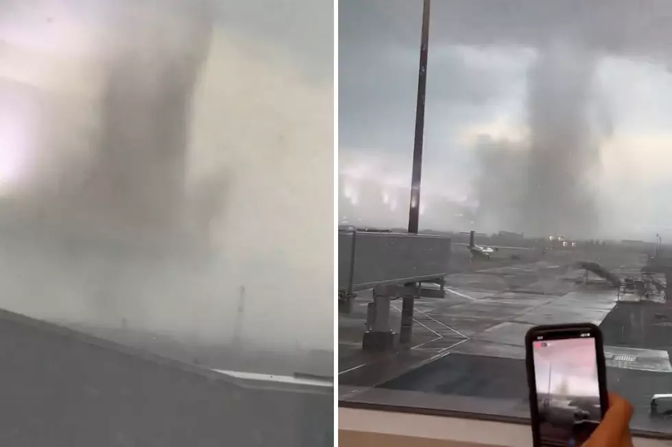 Watch: Twin Tornadoes Close in on Texas Airport
