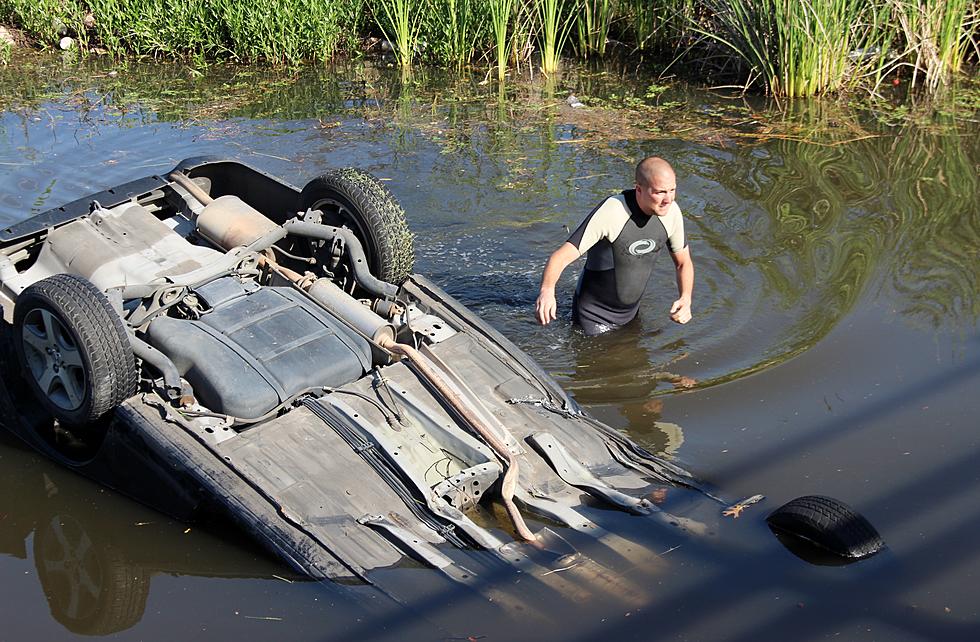 Woman Rescued After Car Lands Upside Down in Wichita Falls Creek [PHOTOS, VIDEO]
