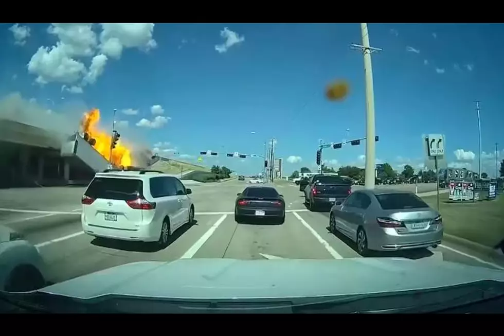 Video of a Truck Falling Off an Overpass and Exploding in Texas