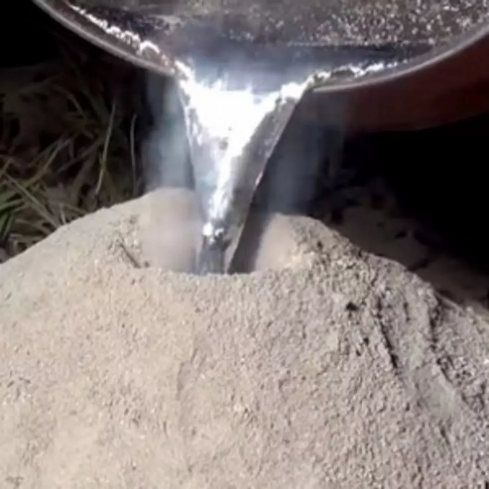 Watch What Happens When You Pour Molten Aluminum into an Anthill.