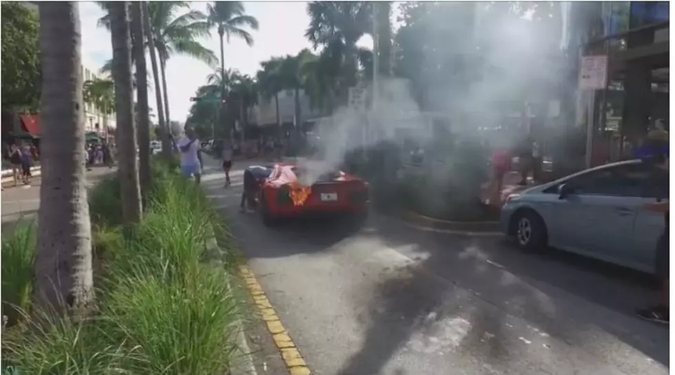 Florida Valet Takes $400k Lambo For Joyride and Catches it on Fire