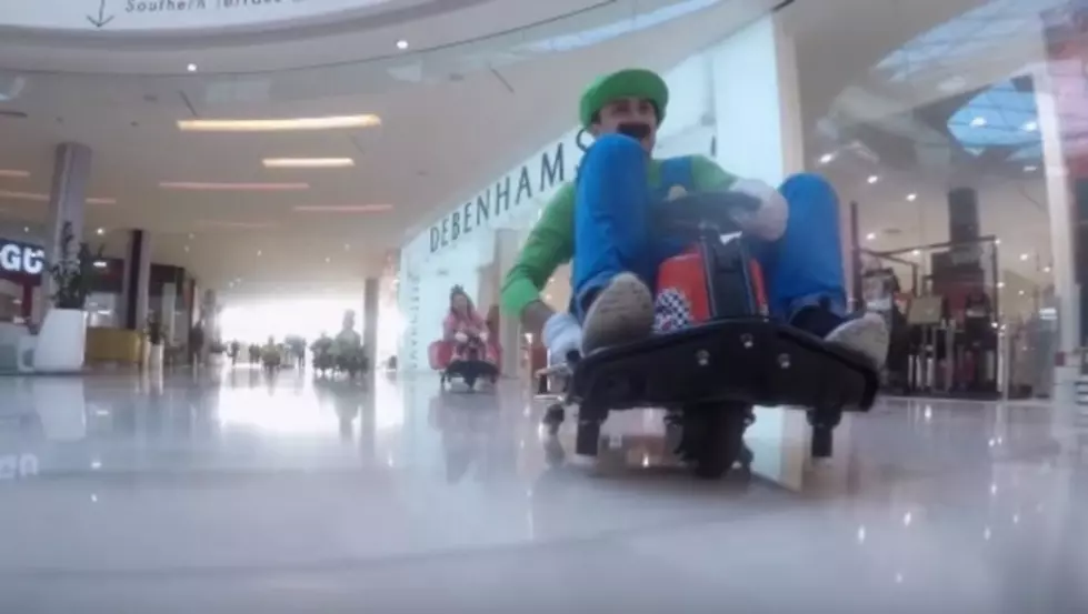 Real Life Mario Kart in a Shopping Mall….Brilliant