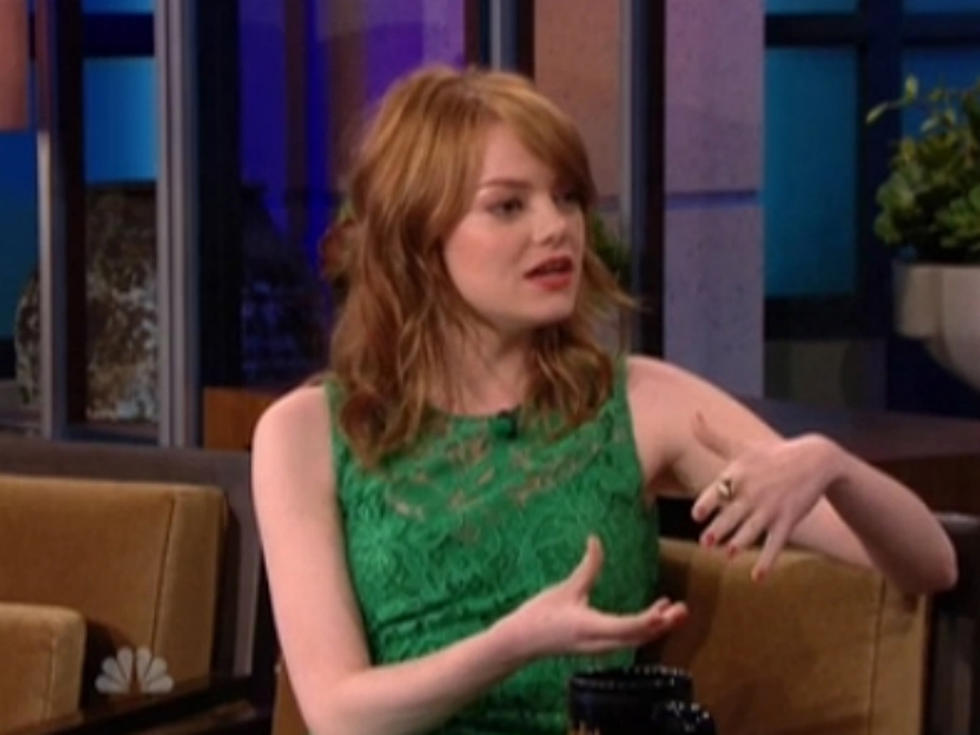 Emma Stone to Jay Leno – I Kicked Ryan Gosling in the Throat [VIDEO]