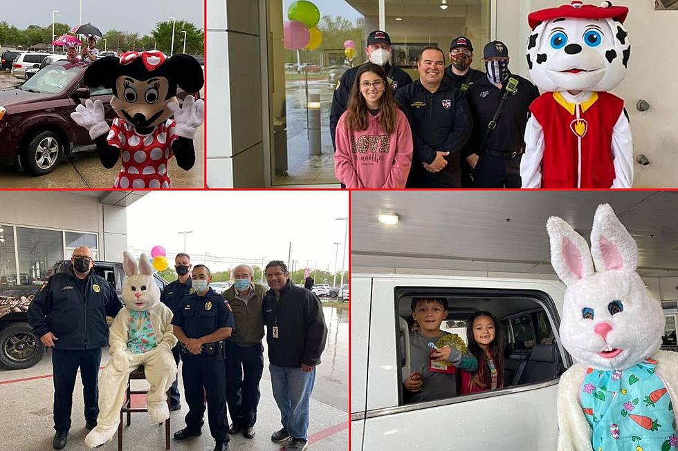 Easter Bunny Visits Drive-Thru Event in Victoria