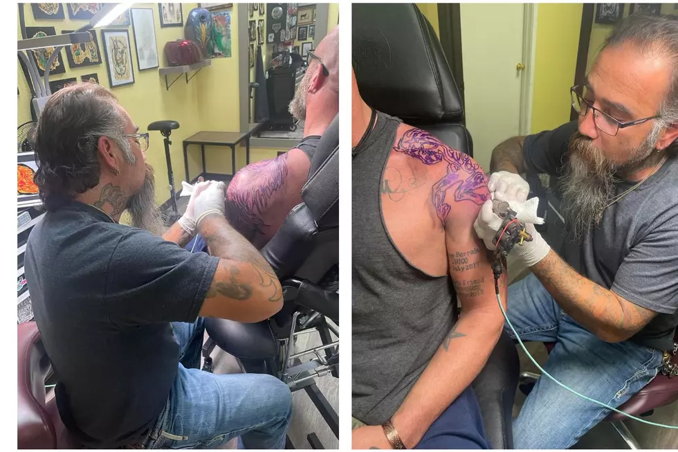 Brian Dillon getting a tattoo at Tried and True by owner, Joe Rodriguez