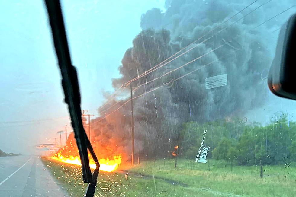 Flames and Smoke Fill the Sky From Texas Oil Fire