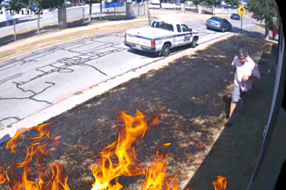 Unbelievable Video Captures TX Lawn Mysteriously Catching on Fire