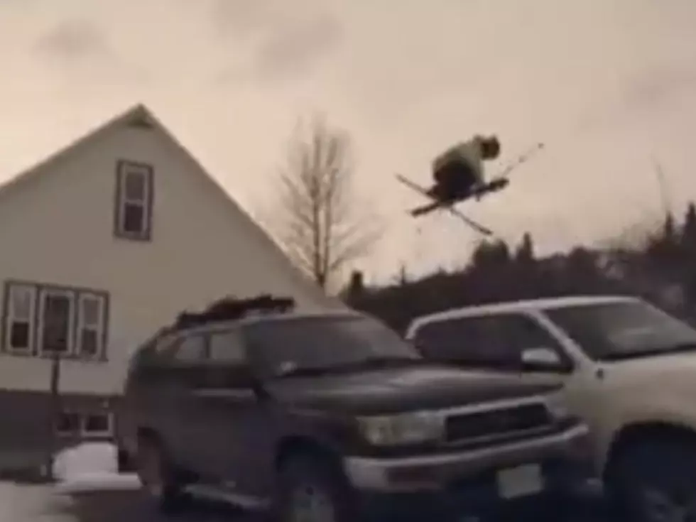 Man Performs Death-Defying Jumps on Suburban Ski Slope [VIDEO]