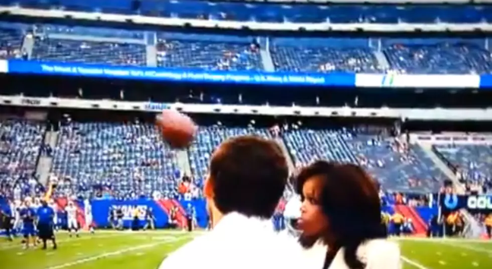 Pam Oliver Hit In The Face With Football Thrown By Colts Back-up Chandler Harnish [VIDEO]