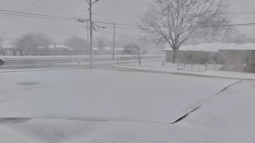 Check Out These Photos From The Snow Storm Today In Amarillo