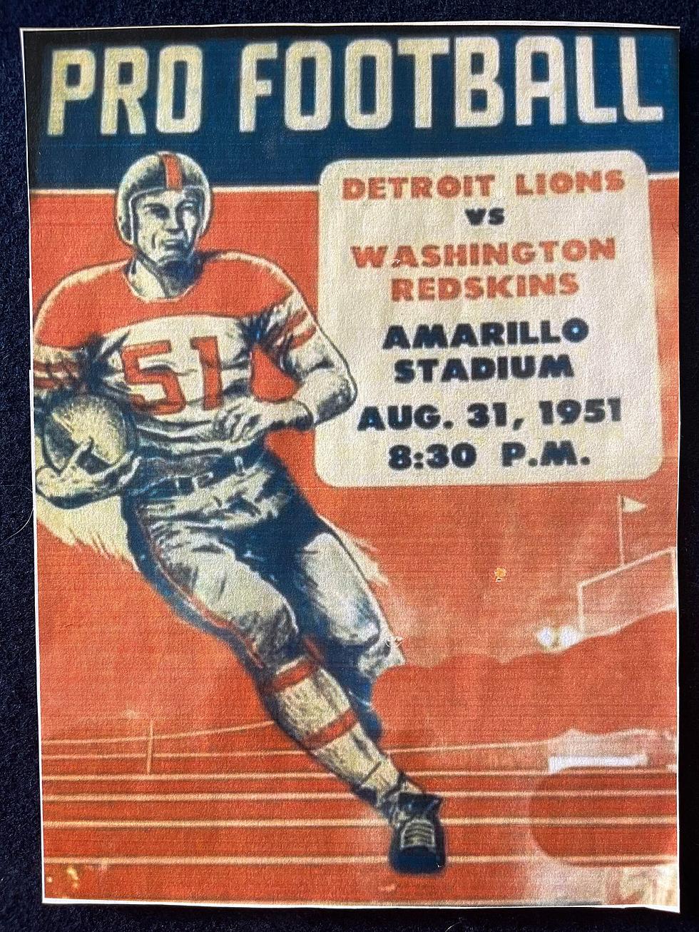NFL Football In Amarillo? Story Of An Amazing Game.