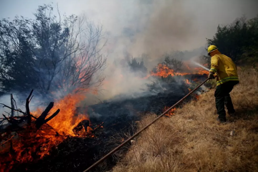 Wildfire Burning in Northern Caddo Parish