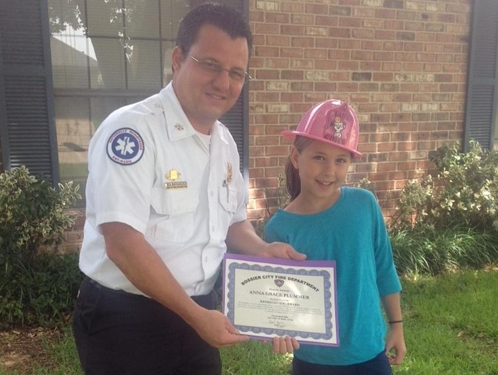 Bossier City Girl Honored for Preventing House Fire