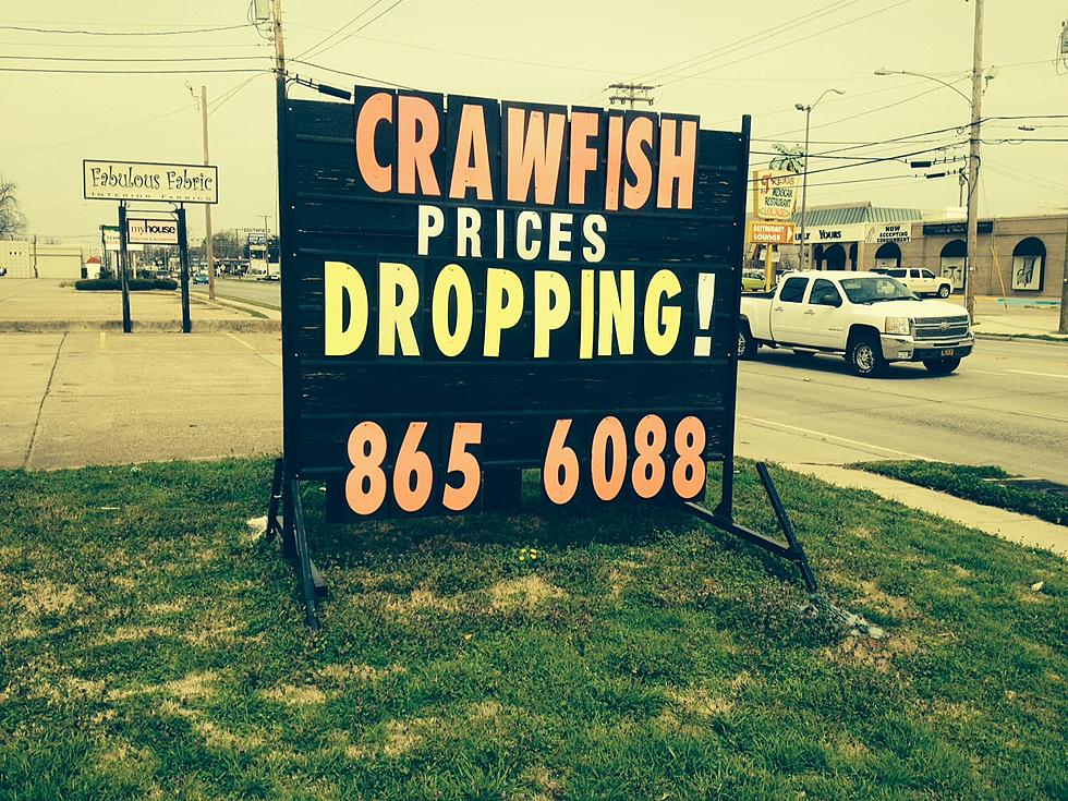 Crawfish Prices in Shreveport-Bossier City as of April 10, 2014