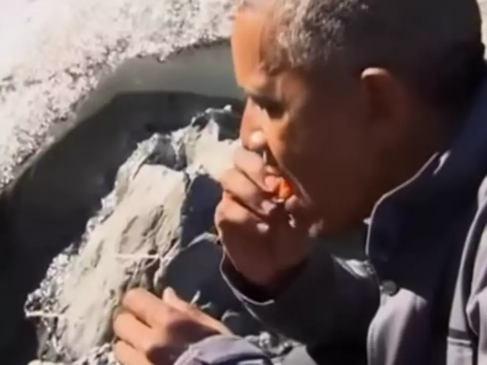 Obama Eats Bloody, Raw Salmon With Bear Grylls [VIDEO]