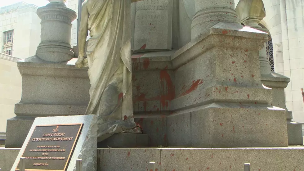 Confederate Monument at Caddo Courthouse Vandalized