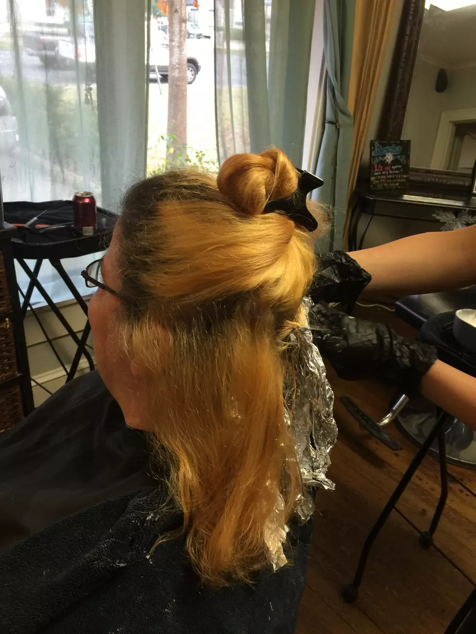 Erin McCarty Goes Blonde for Operation Santa Claus