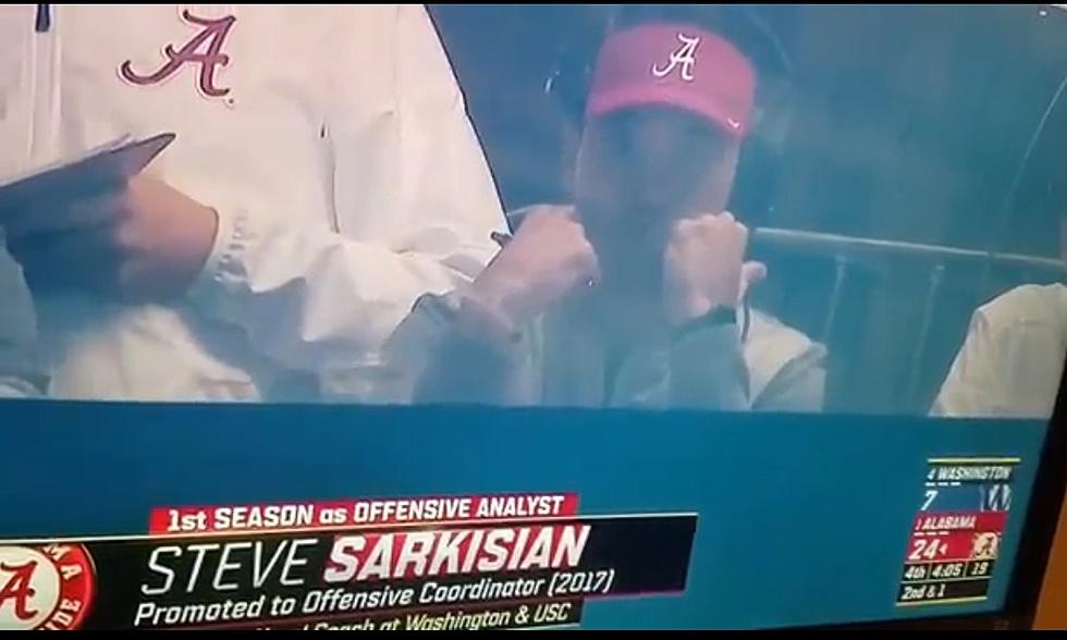 Alabama’s New Offensive Coordinator Eats Booger on National TV
