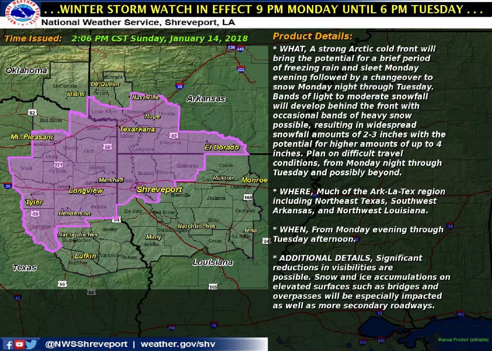 Winter Weather Advisory in Effect for Monday Night