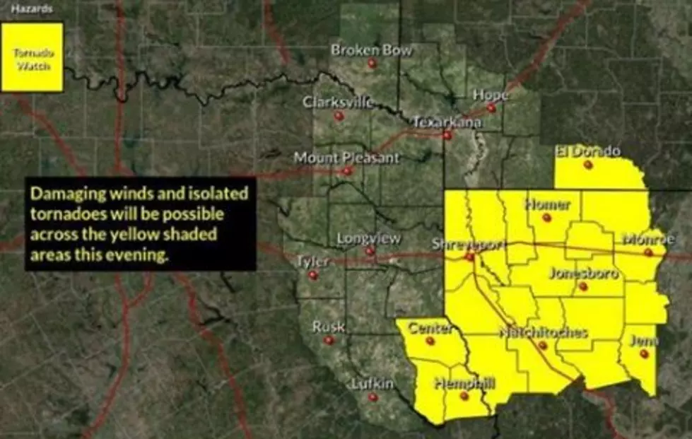Tornado Watch Issued for Part of Arklatex