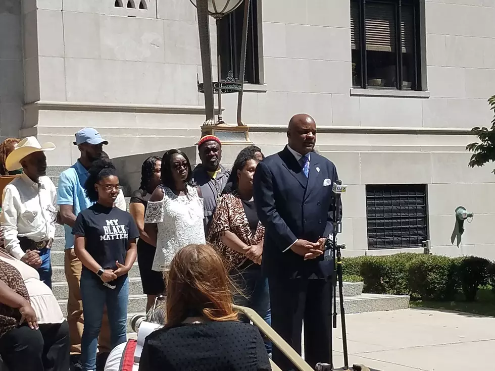 McGlothen Family Holds Press Conference On Courthouse Steps