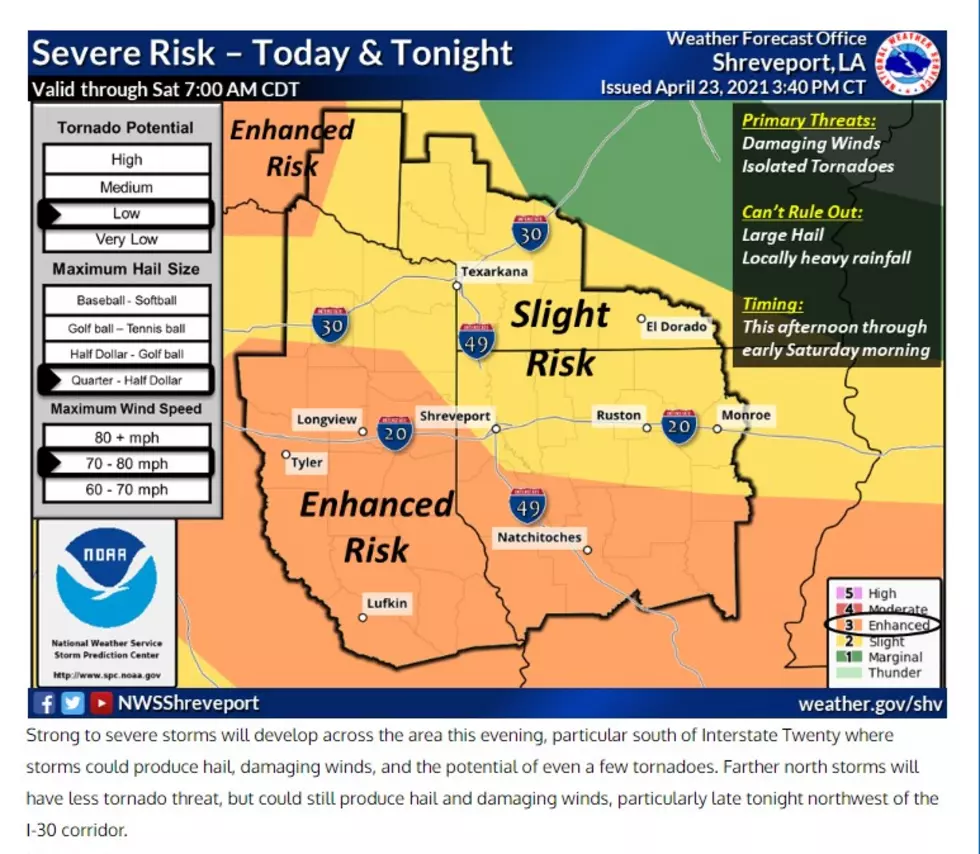 via National Weather Service Shreveport