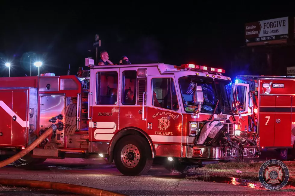 Shreveport Firefighters Battle Two-Story House Fire