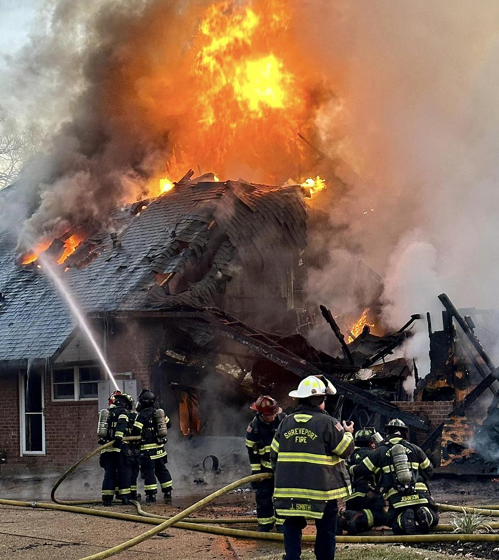 Shreveport Firefighters Battle Two-Story House Fire