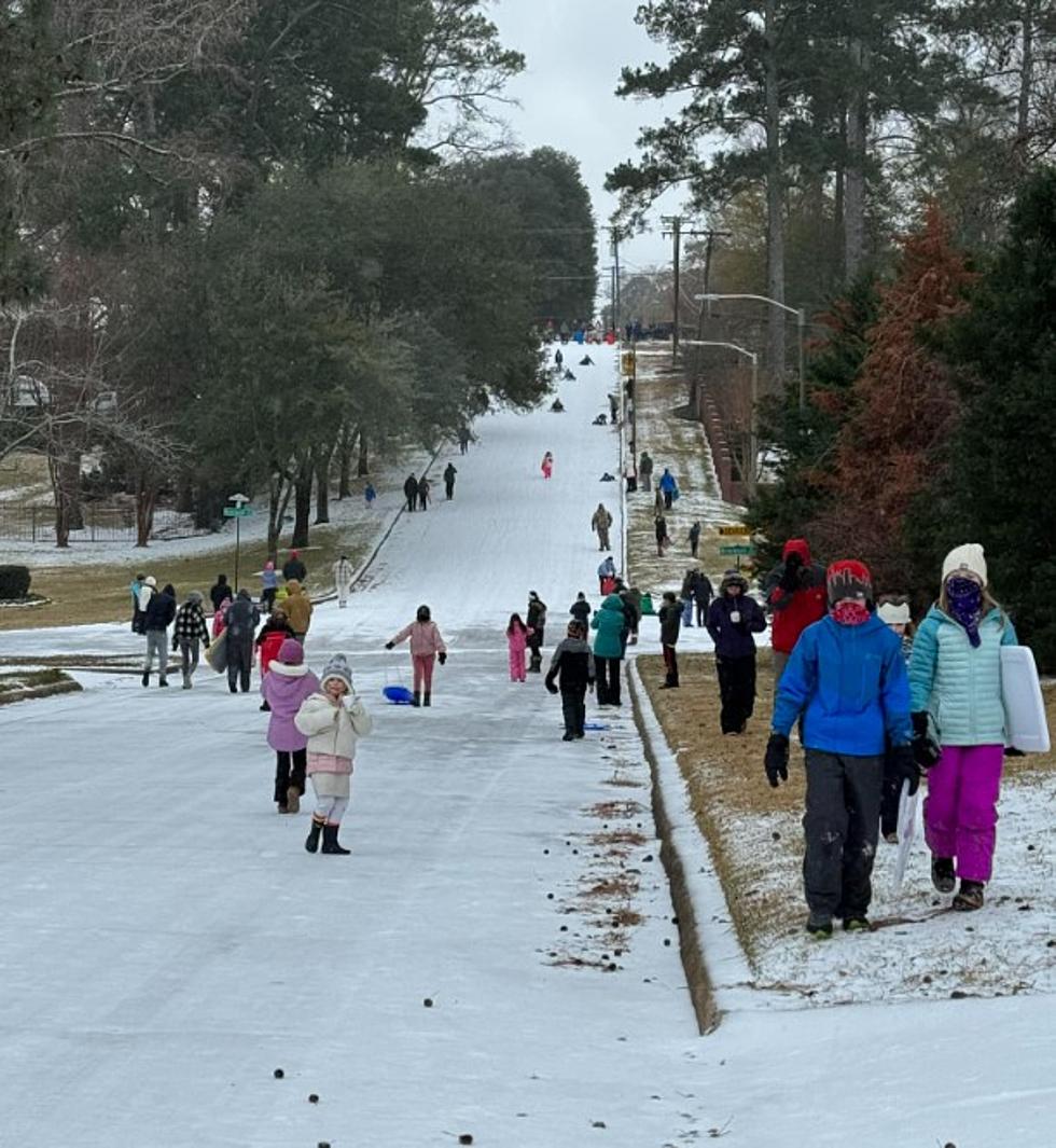 Hot Spot in Shreveport On Icy Day Is Thrill Hill in South Highlands