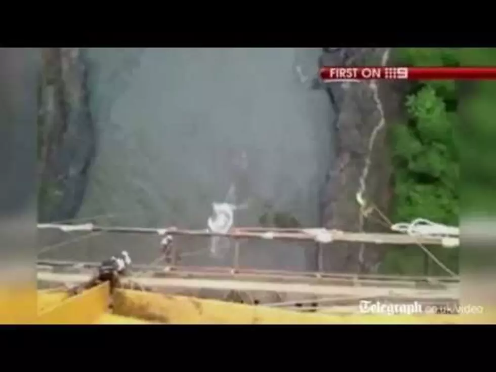 Woman Survives Bungee Cord Freak Accident [VIDEO]