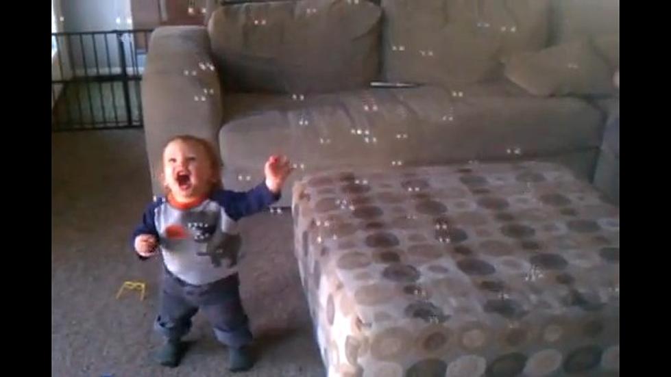WATCH: A Boy Sees Bubbles for the First Time