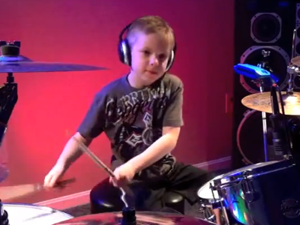 Amazing 6 Year Old Drummer Plays Van Halen