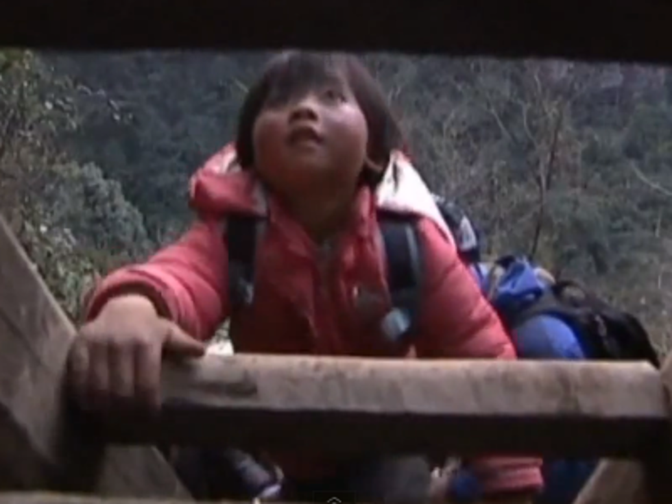 Chinese Kids Climb 66-Foot Ladders To Get To School [VIDEO]