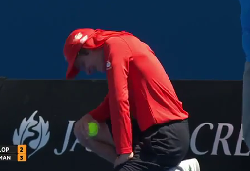 Ball Boy At The Australian Open Took A Serve To The Groin [Video]