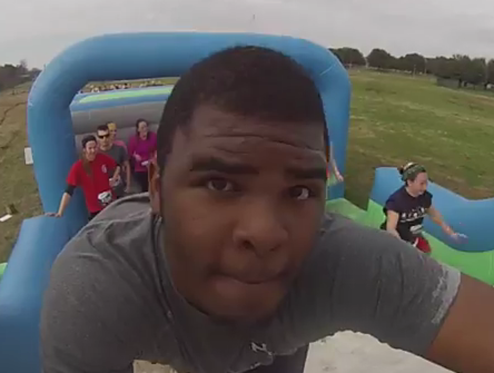 Jerry Tillery, Notre Dame Commit, Runs Insane Inflatable 5K [VIDEO]