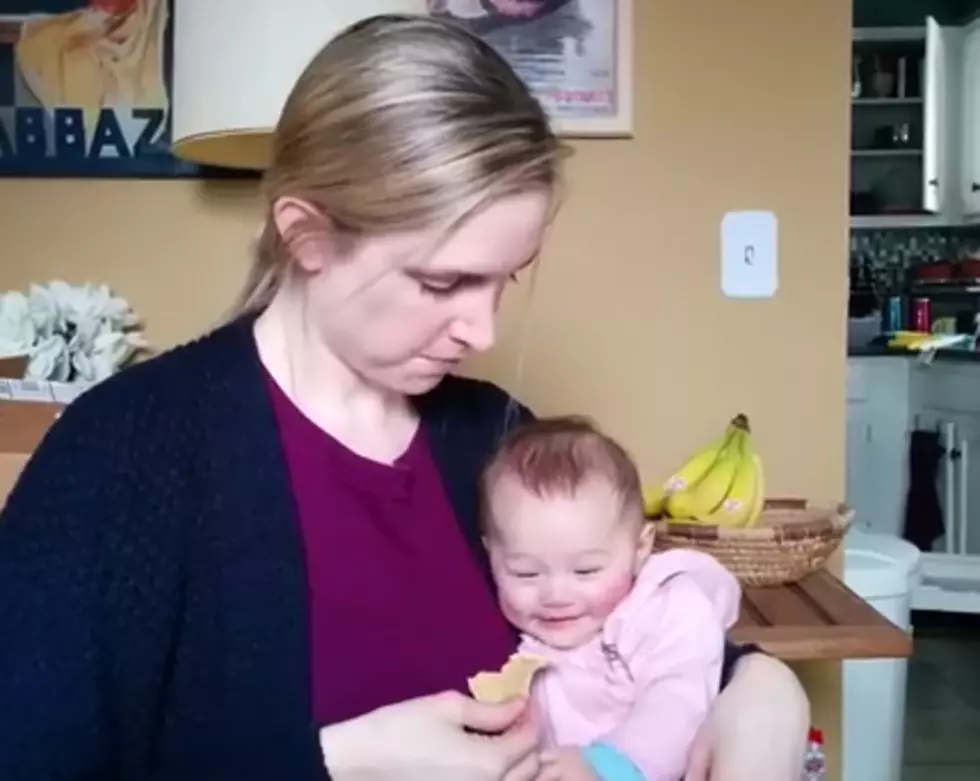 Baby Laughs At Her Mama Eating Chips! [VIDEO]
