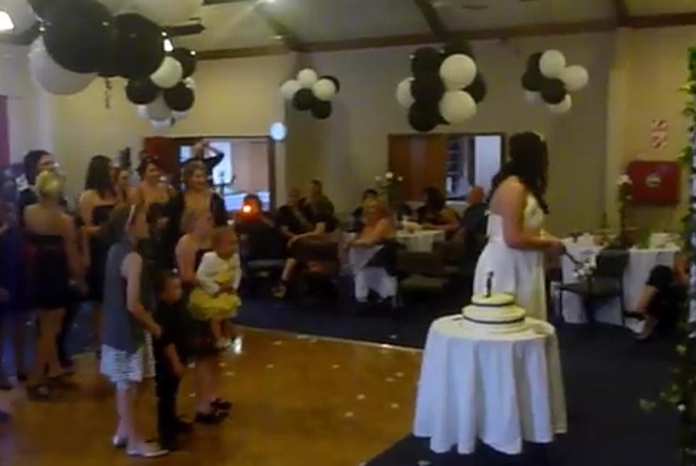 Young Girl Drops Baby During The Flower Toss At A Wedding – FAIL! [VIDEO]
