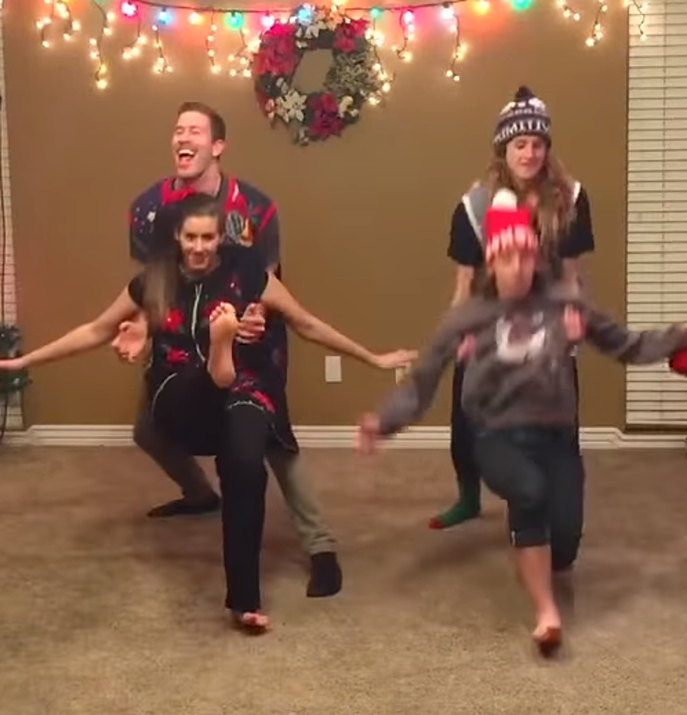 Family of Eight Kids Christmas Dance 2015