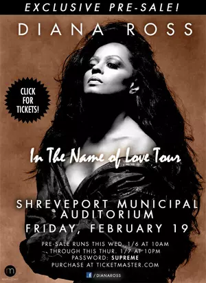 EXCLUSIVE &#8211; Diana Ross Presale Ticket Opportunity