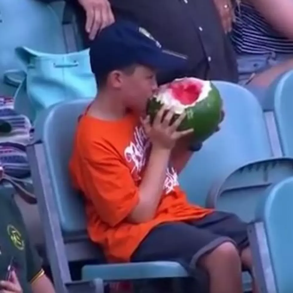 Boy Eats Watermelon – Skin And All! [VIDEO]