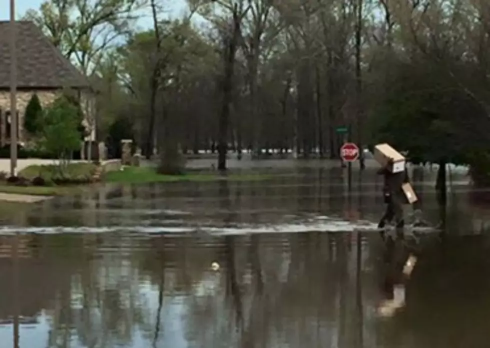 UPS Employee Braves Shreveport Flood Waters To Safely Deliver Packages